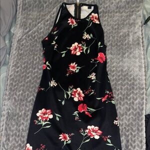 Floral Black Dress